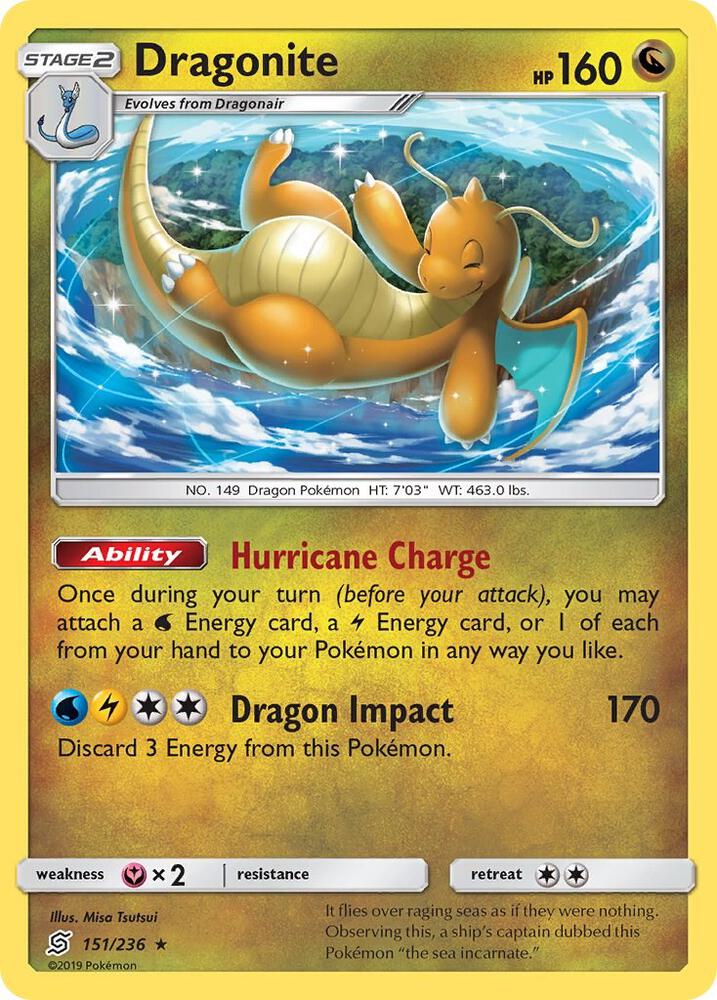 Dragonite 151/236 card from SM - Unified Minds