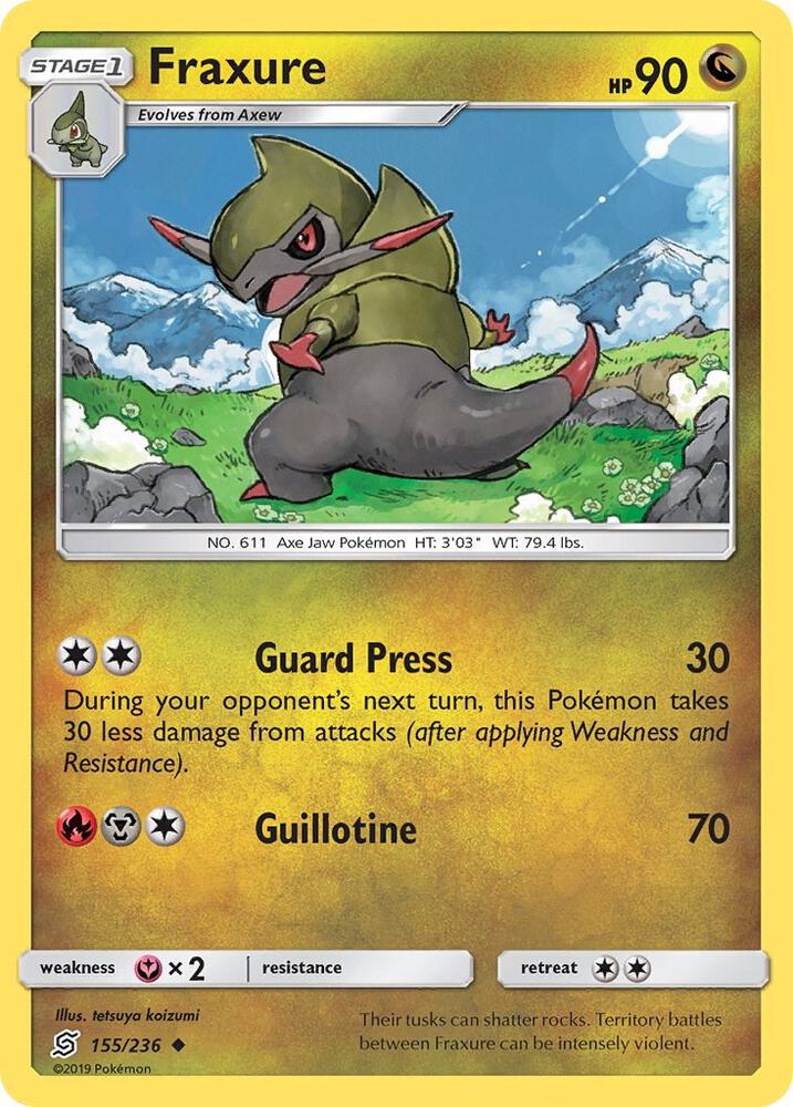 Fraxure 155/236 card from SM - Unified Minds