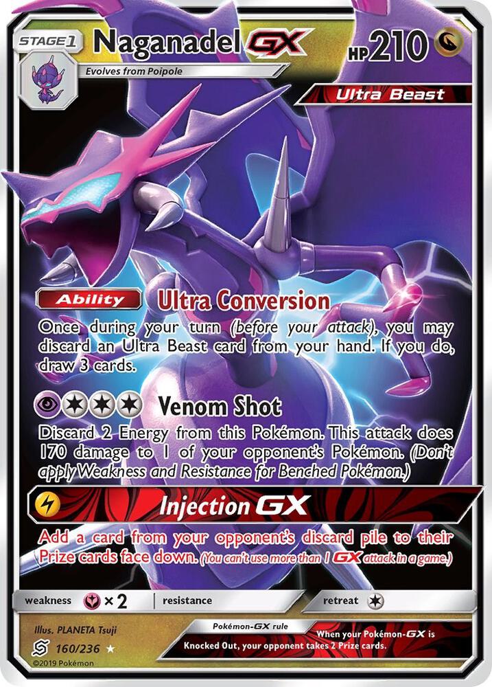Naganadel GX 160/236 card from SM - Unified Minds