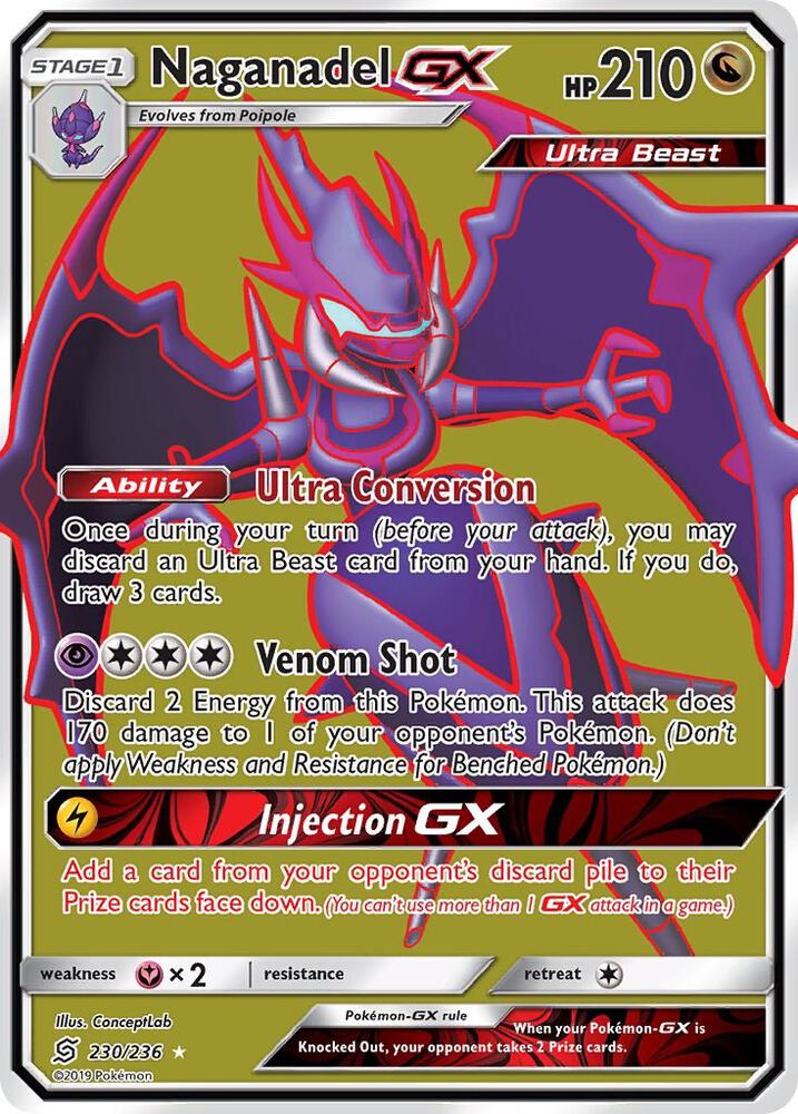 Naganadel GX (Full Art) 230/236 card from SM - Unified Minds