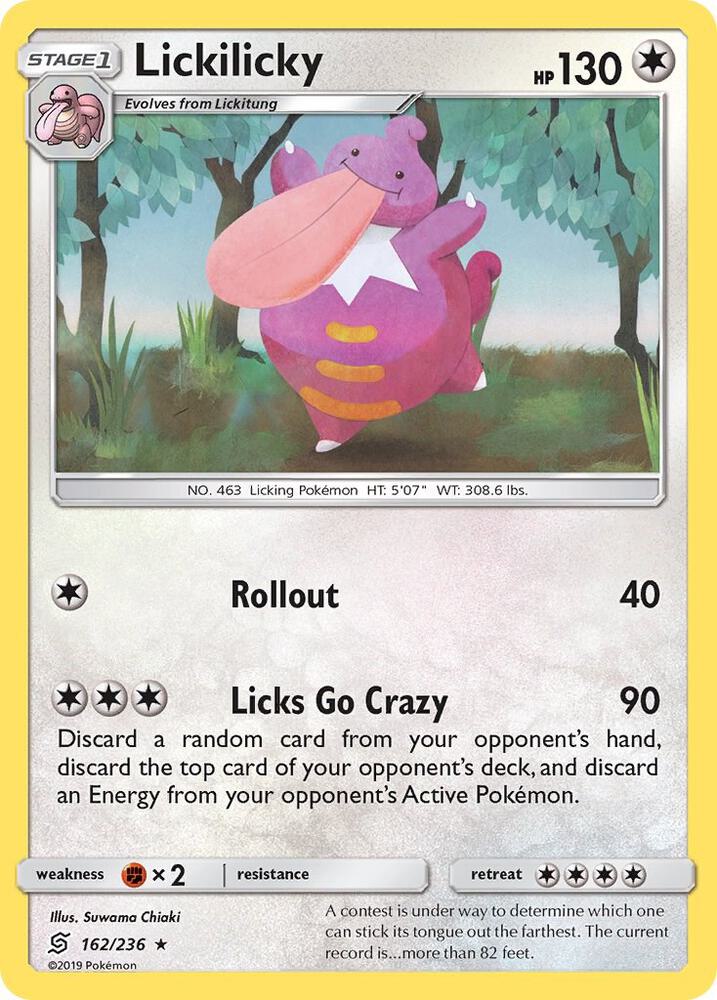 Lickilicky 162/236 card from SM - Unified Minds