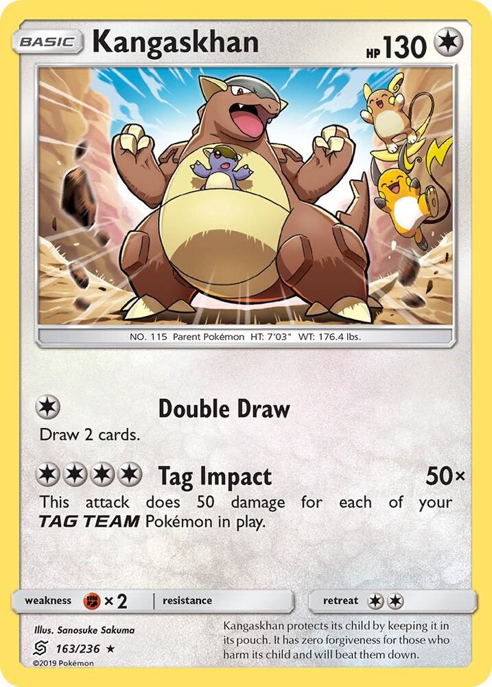 Kangaskhan 163/236 card from SM - Unified Minds