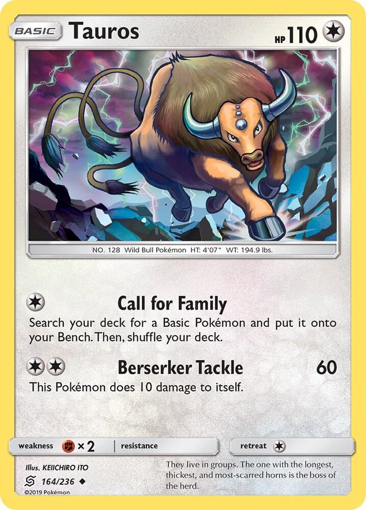 Tauros 164/236 card from SM - Unified Minds