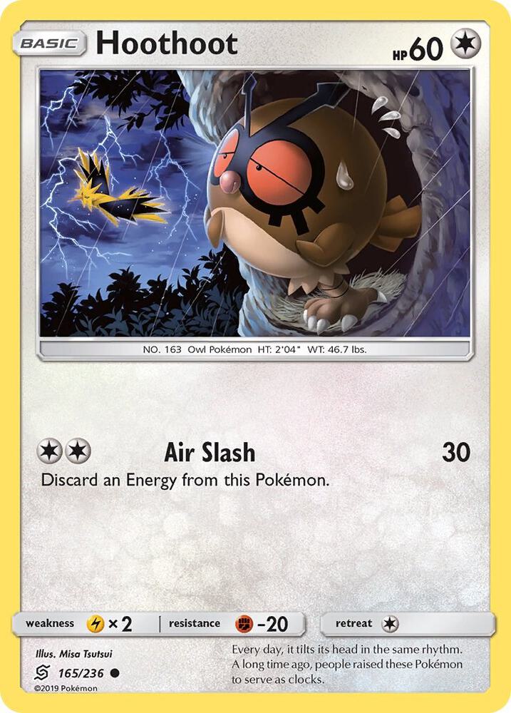 Hoothoot 165/236 card from SM - Unified Minds