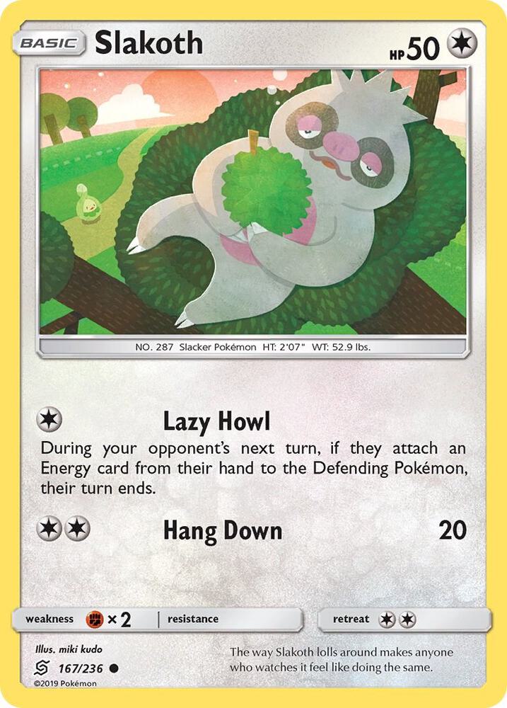 Slakoth (167) 167/236 card from SM - Unified Minds