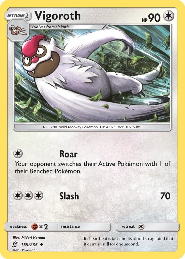 Vigoroth 169/236 card from SM - Unified Minds