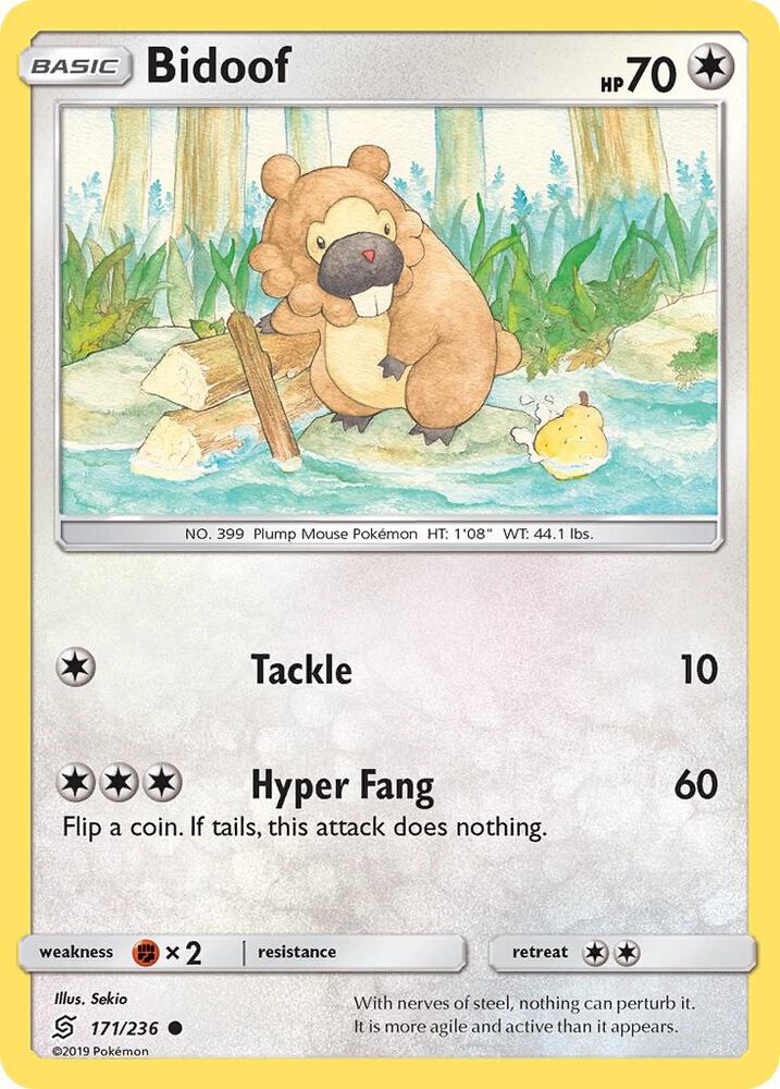 Bidoof 171/236 card from SM - Unified Minds