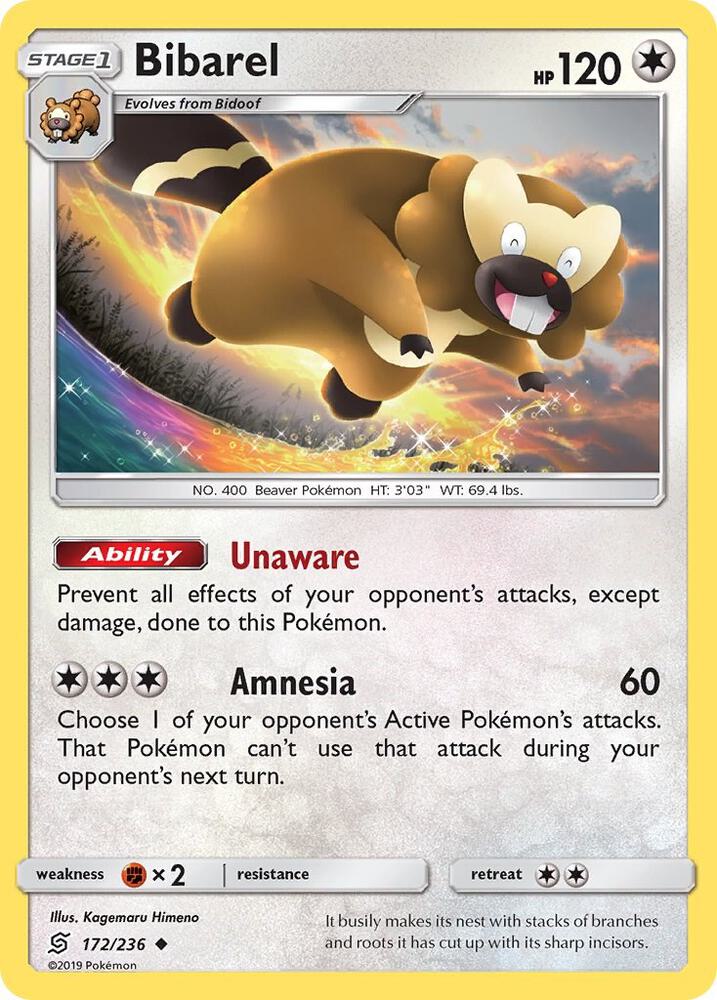 Bibarel 172/236 card from SM - Unified Minds