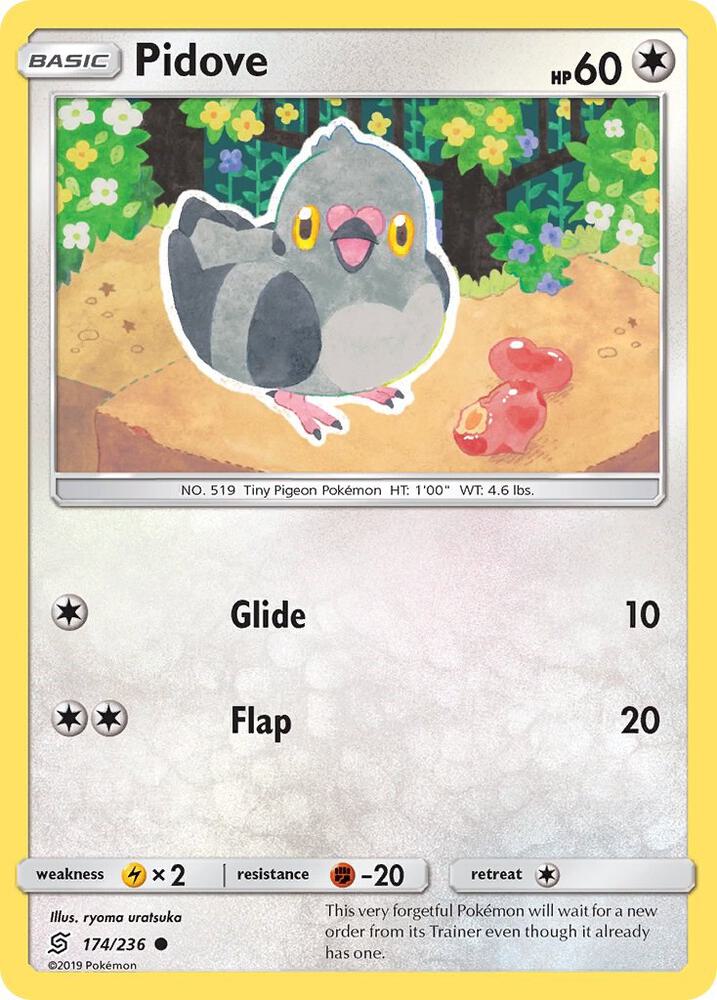 Pidove 174/236 card from SM - Unified Minds