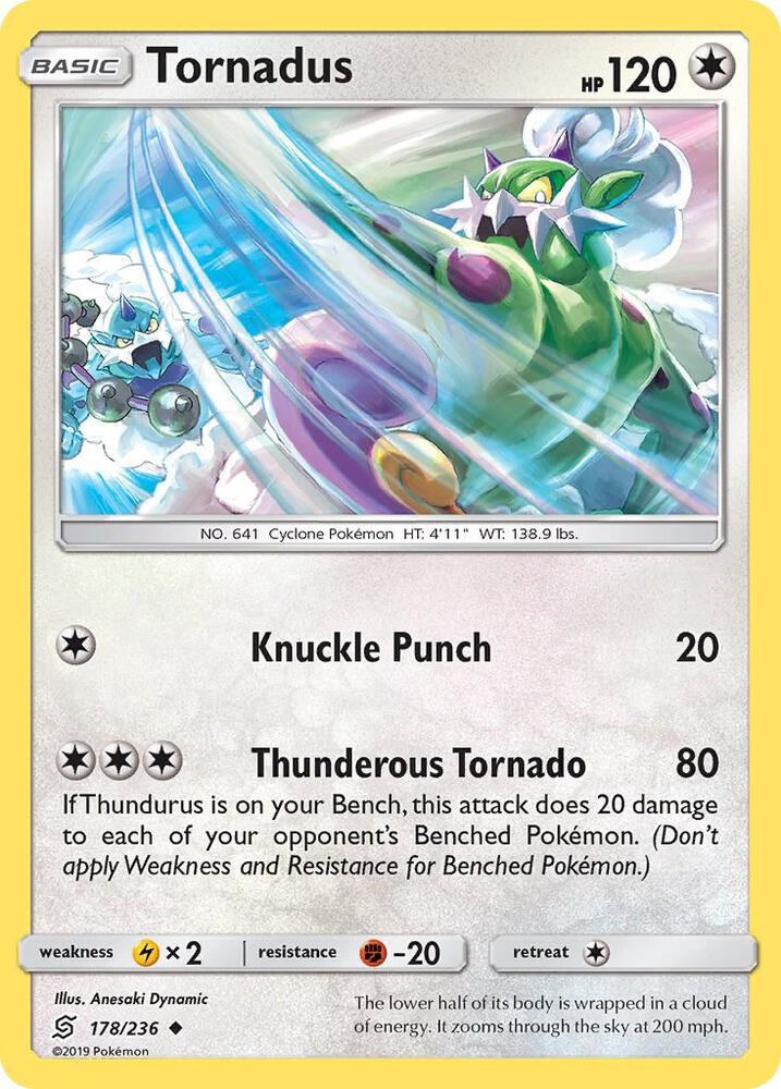 Tornadus 178/236 card from SM - Unified Minds