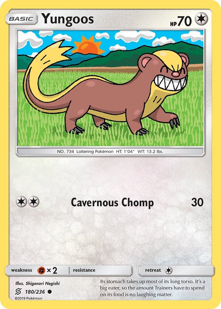 Yungoos 180/236 card from SM - Unified Minds