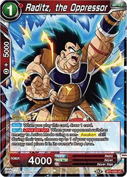 Raditz, the Oppressor BT7-003_PR card from Assault of the Saiyans Pre-Release Cards