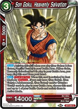 Son Goku, Heavenly Salvation BT7-004_PR card from Assault of the Saiyans Pre-Release Cards