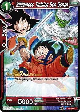 Wilderness Training Son Gohan BT7-008_PR card from Assault of the Saiyans Pre-Release Cards