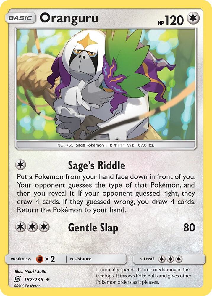Oranguru 182/236 card from SM - Unified Minds