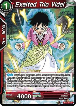 Exalted Trio Videl BT7-014_PR card from Assault of the Saiyans Pre-Release Cards