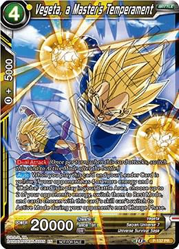 Vegeta, a Master's Temperament (Series 7 Super Dash Pack) P-137 card from Promotion Cards