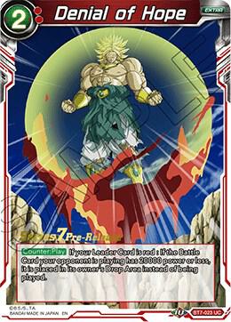 Denial of Hope BT7-023_PR card from Assault of the Saiyans Pre-Release Cards