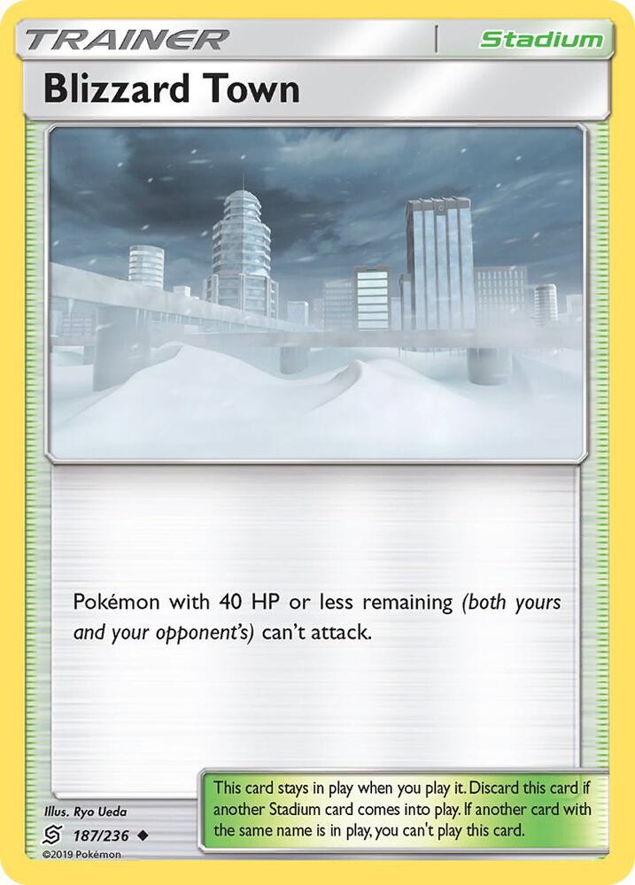 Blizzard Town 187/236 card from SM - Unified Minds