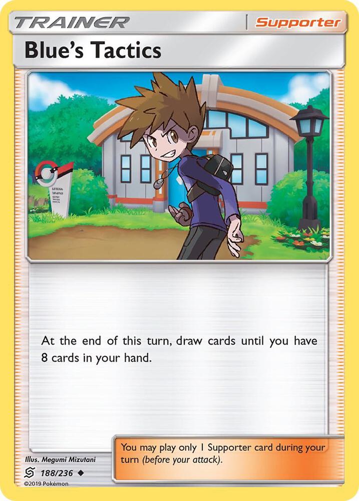 Blue's Tactics 188/236 card from SM - Unified Minds