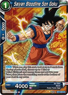 Saiyan Bloodline Son Goku BT7-028_PR card from Assault of the Saiyans Pre-Release Cards