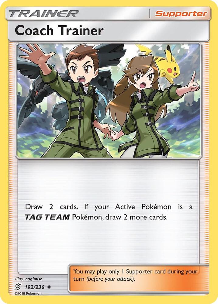 Coach Trainer 192/236 card from SM - Unified Minds