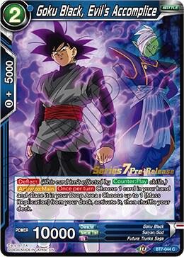 Goku Black, Evil's Accomplice BT7-044_PR card from Assault of the Saiyans Pre-Release Cards
