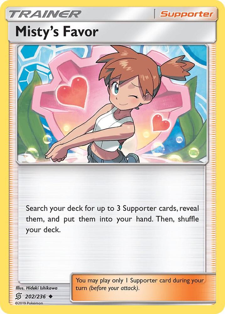 Misty's Favor 202/236 card from SM - Unified Minds