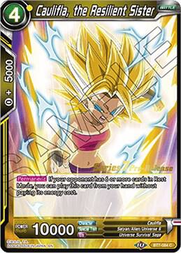 Caulifla, the Resilient Sister BT7-084_PR card from Assault of the Saiyans Pre-Release Cards