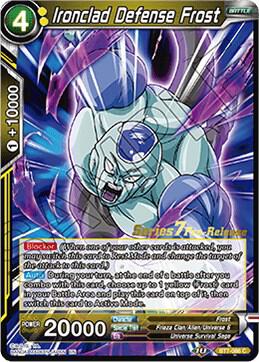 Ironclad Defense Frost BT7-086_PR card from Assault of the Saiyans Pre-Release Cards