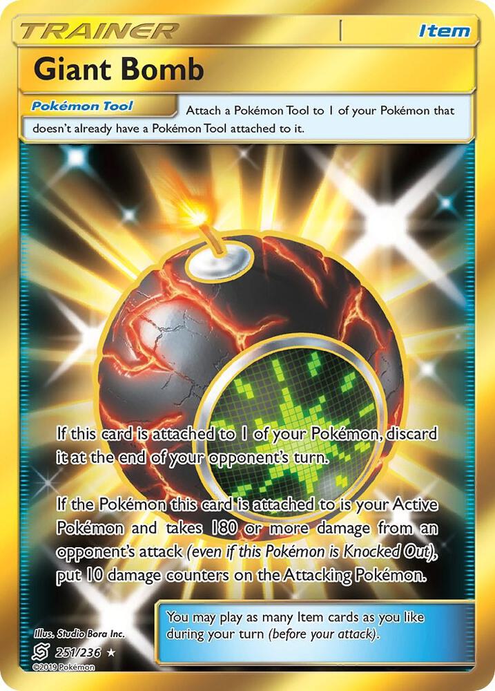 Giant Bomb (Secret) 251/236 card from SM - Unified Minds