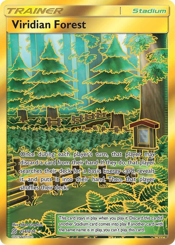 Viridian Forest (Secret) 256/236 card from SM - Unified Minds