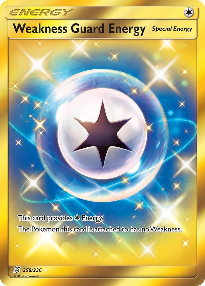 Weakness Guard Energy (Secret) 258/236 card from SM - Unified Minds
