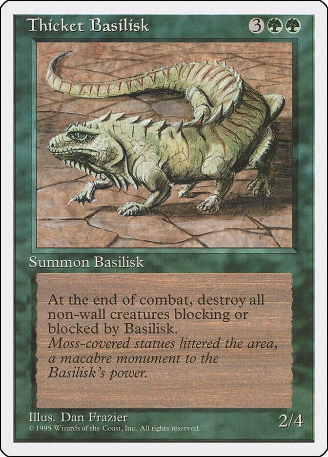 Thicket Basilisk card from Fourth Edition