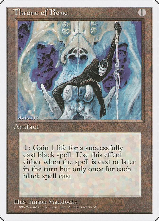Throne of Bone card from Fourth Edition