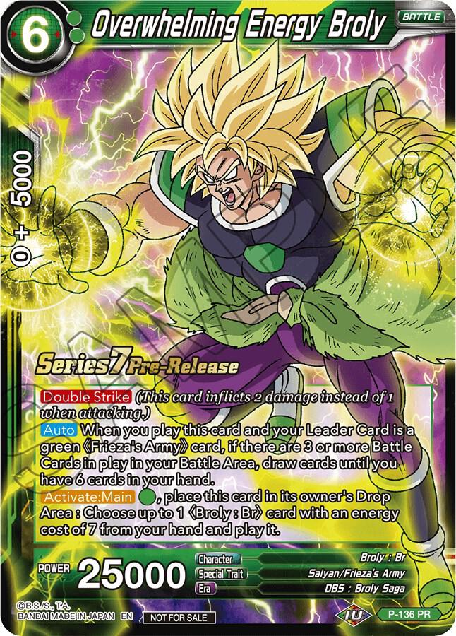 Overwhelming Energy Broly (Alt Art) P-136 card from Promotion Cards