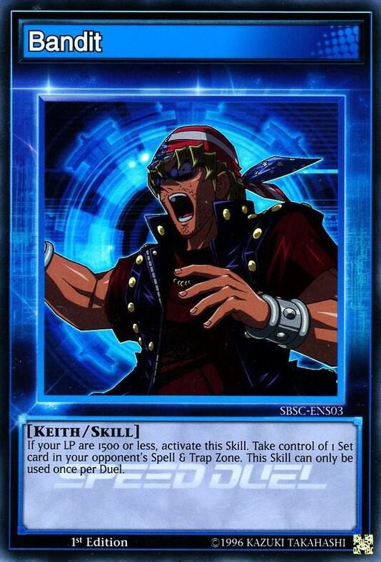 Bandit SBSC-ENS03 card from Speed Duel: Scars of Battle