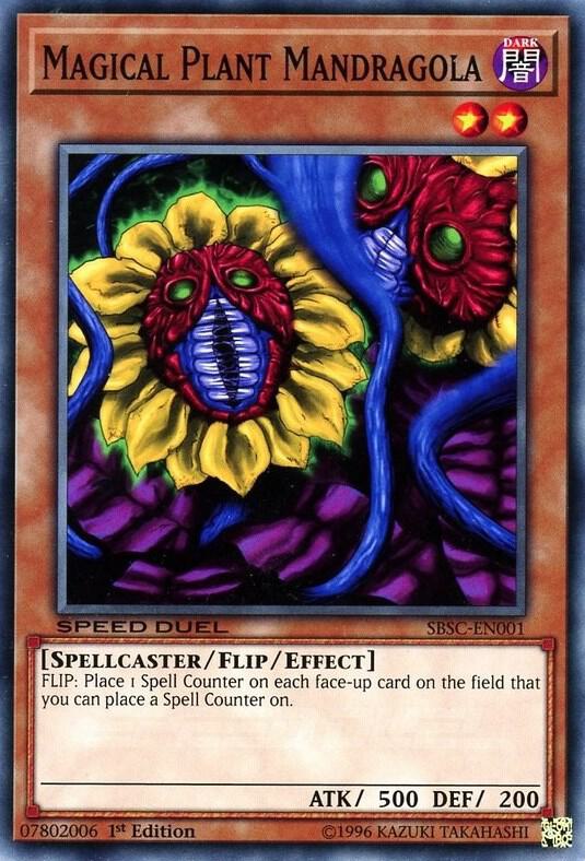 Magical Plant Mandragola SBSC-EN001 card from Speed Duel: Scars of Battle