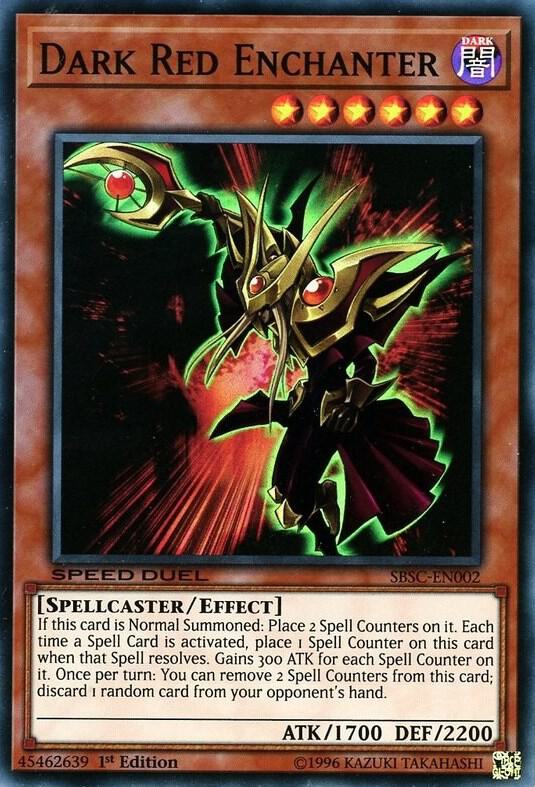 Dark Red Enchanter SBSC-EN002 card from Speed Duel: Scars of Battle