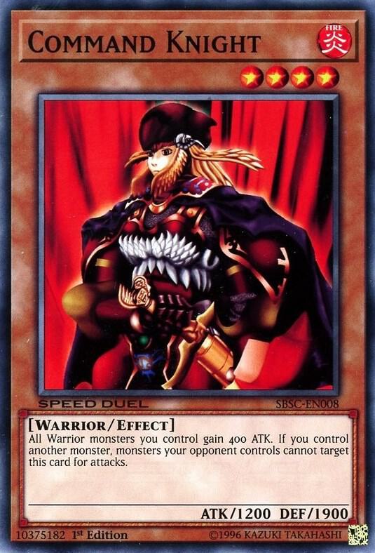 Command Knight SBSC-EN008 card from Speed Duel: Scars of Battle