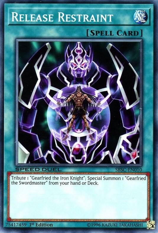 Release Restraint SBSC-EN010 card from Speed Duel: Scars of Battle