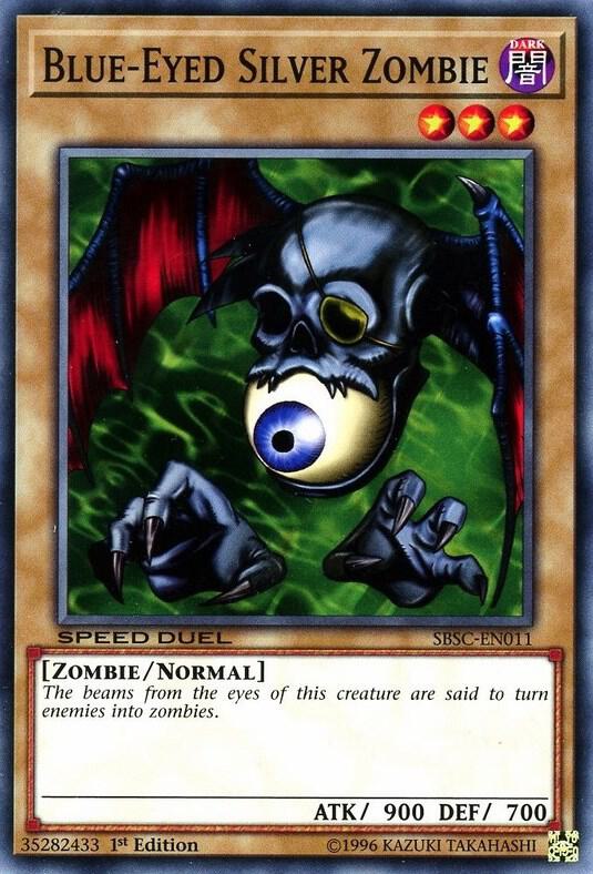 Blue-Eyed Silver Zombie SBSC-EN011 card from Speed Duel: Scars of Battle