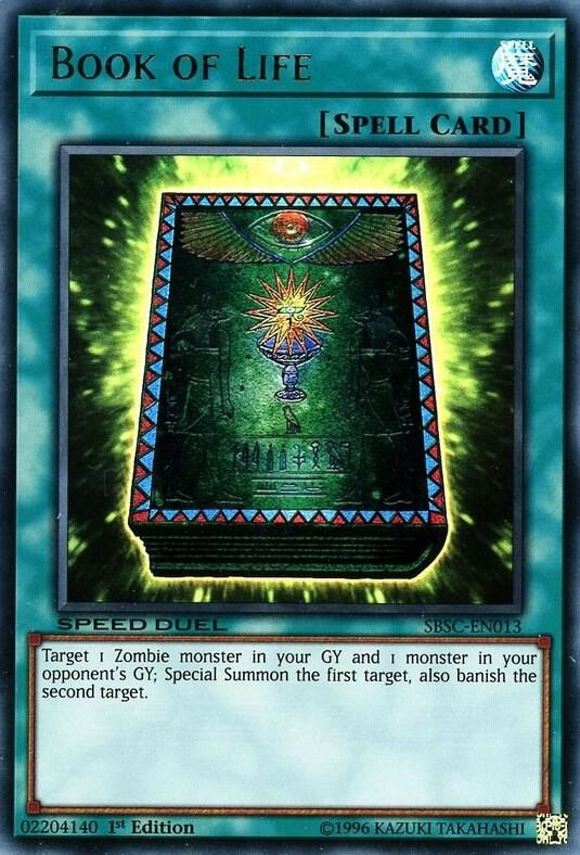 Book of Life SBSC-EN013 card from Speed Duel: Scars of Battle