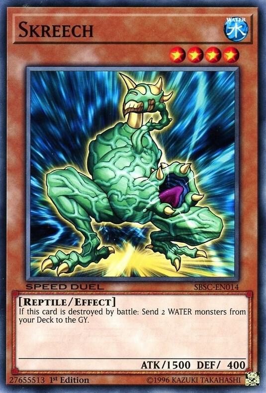 Skreech SBSC-EN014 card from Speed Duel: Scars of Battle