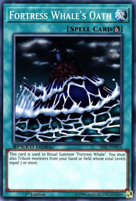 Fortress Whale's Oath SBSC-EN016 card from Speed Duel: Scars of Battle