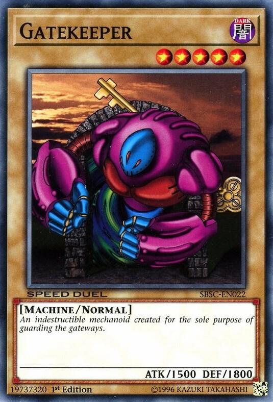 Gatekeeper SBSC-EN022 card from Speed Duel: Scars of Battle