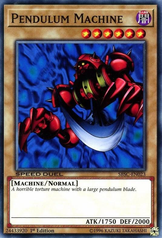 Pendulum Machine SBSC-EN023 card from Speed Duel: Scars of Battle