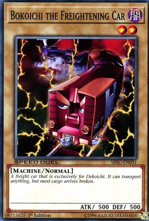 Bokoichi the Freightening Car SBSC-EN031 card from Speed Duel: Scars of Battle