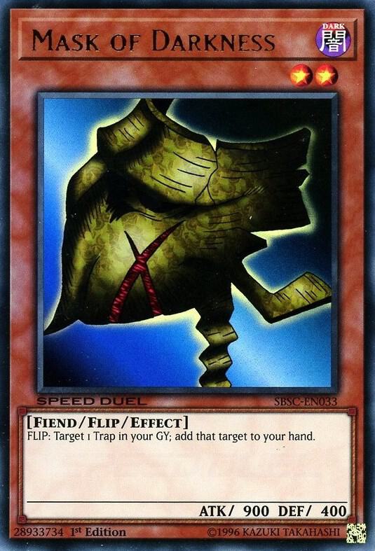 Mask of Darkness SBSC-EN033 card from Speed Duel: Scars of Battle