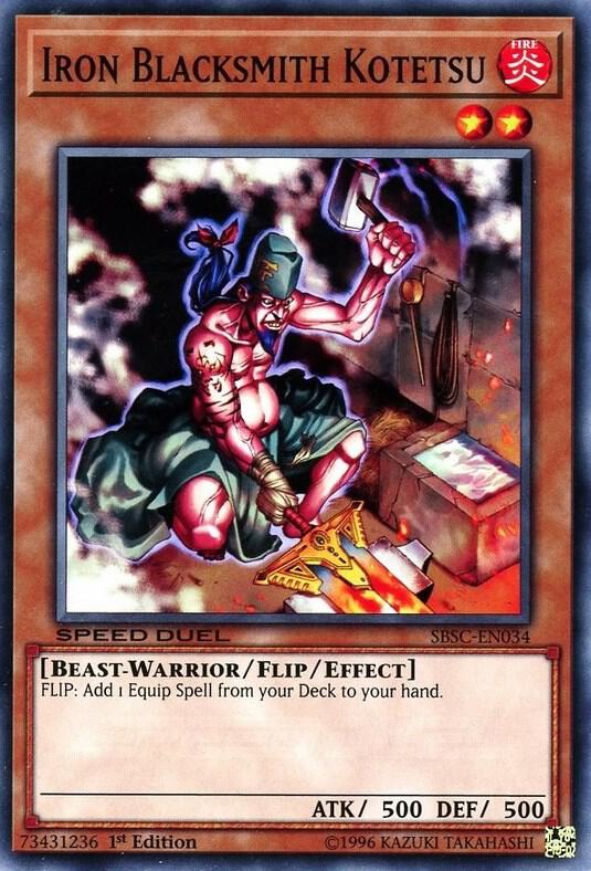 Iron Blacksmith Kotetsu SBSC-EN034 card from Speed Duel: Scars of Battle